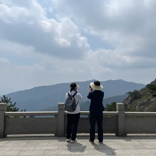 我们在观景点停下来拍照。