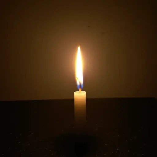 蜡烛在黑暗中静静地燃烧着。