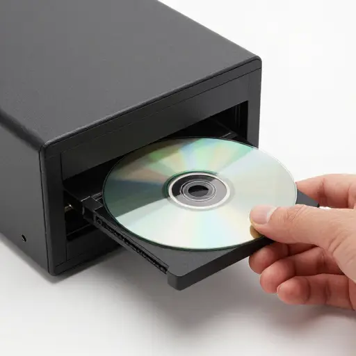 你只需将CD-ROM插入驱动器。