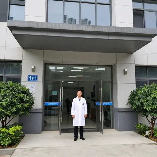 我爸爸在当地的医院工作。