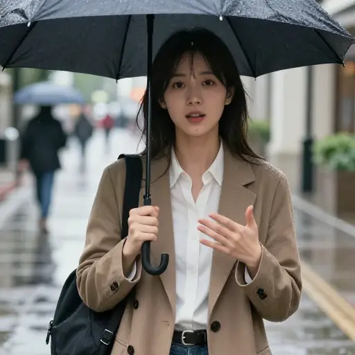 她解释了为什么迟到的原因。
