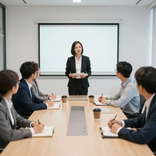 我们的团队领导组织了一次会议来讨论新项目。
