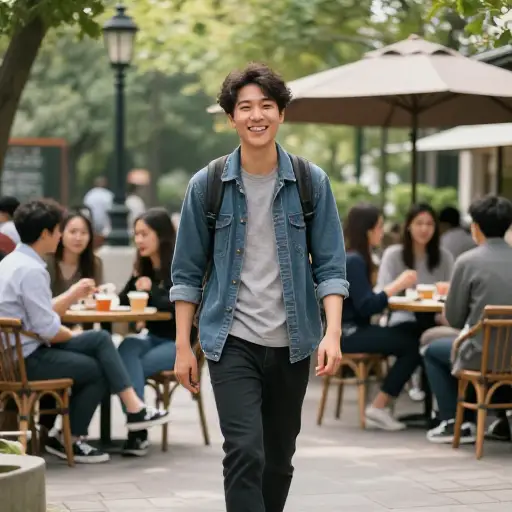 我非常高兴，赶紧去和他们说话。