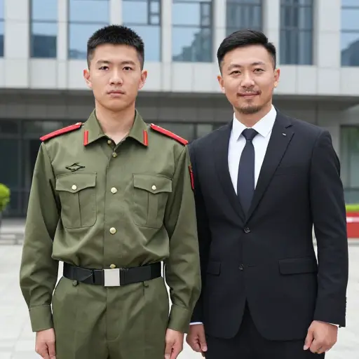 他一开始在军队，但后来转行经商。