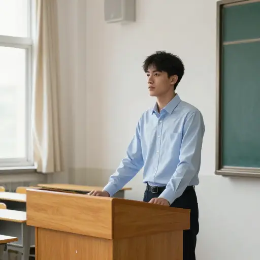 他从二十二岁起就是老师了。