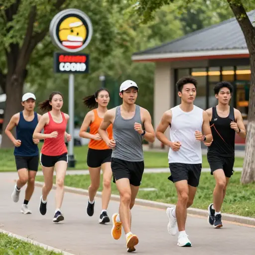我们实际上比他们锻炼得更多，尽管我们吃了很多快餐。