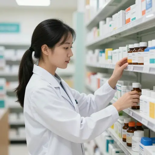 我姐姐是当地医院的一名药剂师。