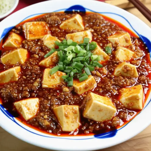 这道麻婆豆腐用了新鲜的豆腐作为主要原料。