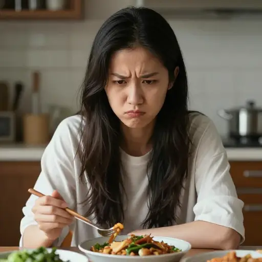如果食物凉了，她很可能会抱怨。