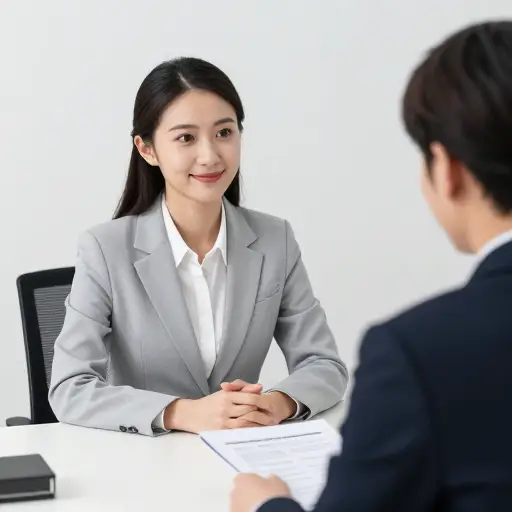 面试期间，她试图弥补她确信自己留下的坏印象。