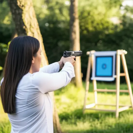 她每天下午都在后院练习射击技能。
