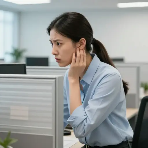她决定窃听同事们的对话。