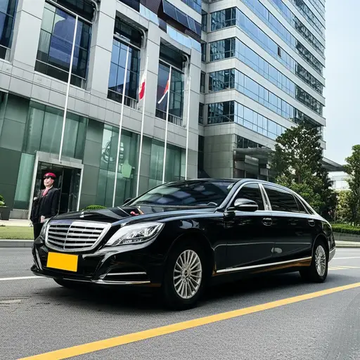 公司为重要客户安排了一辆豪华轿车接送。
