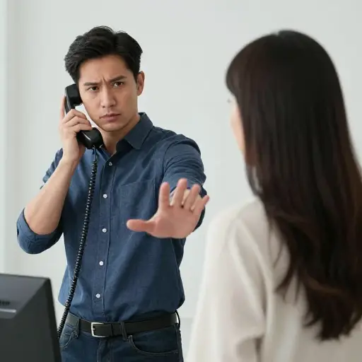 他甚至到了禁止她使用电话的地步。