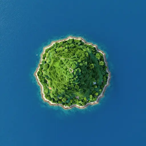 海中间的一块陆地叫作岛屿。