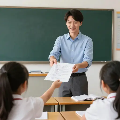 老师分发了一份包含演示要点的讲义。