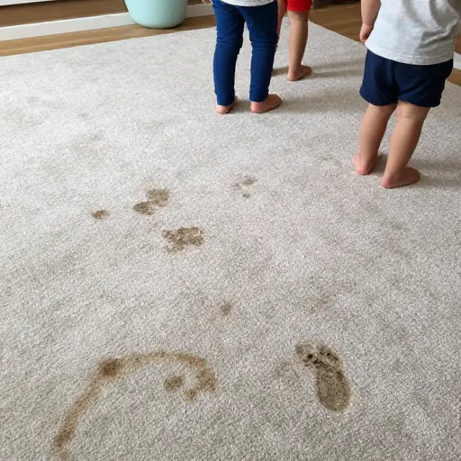 如果你有孩子，浅色地毯就不实用。