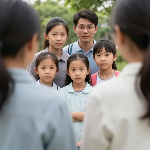 孩子们常常对不认识的人感到害羞。