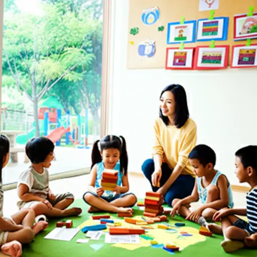 这所幼儿园采用杜威的教学方法，让孩子们通过游戏和探索来学习。