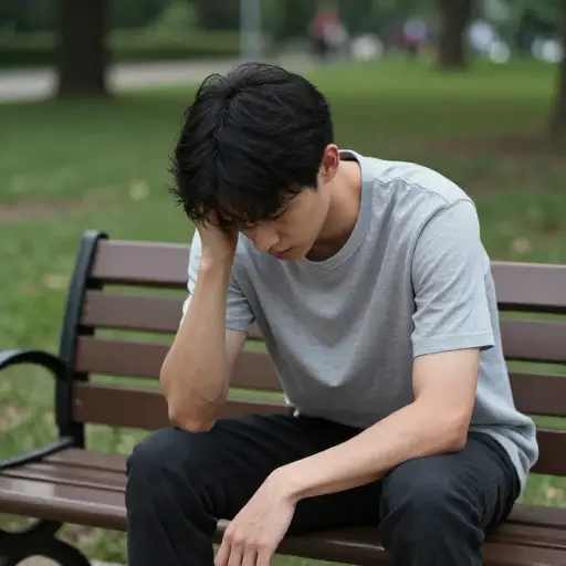 他情绪低落。