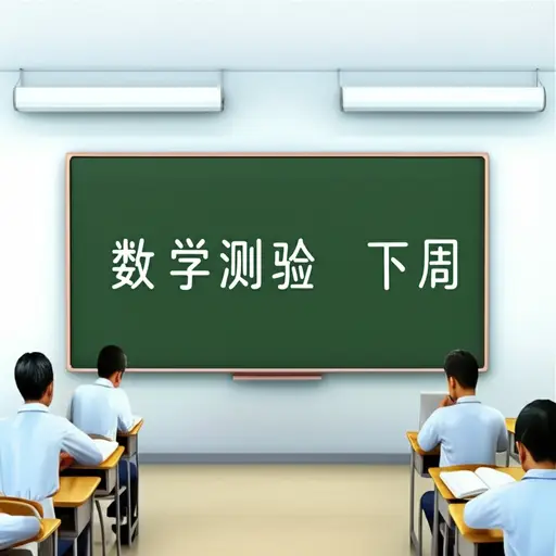 我们下周有数学测验。