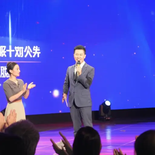 主持人高声宣布比赛结果。