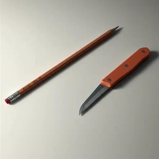 铅笔的尖端需要削尖才能写字。