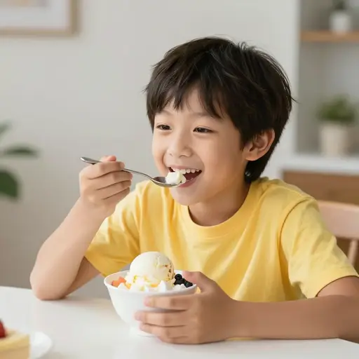 我喜欢冰淇淋。它很甜。