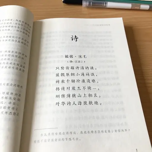 那位诗人的一首诗被收录进了中学语文教材。