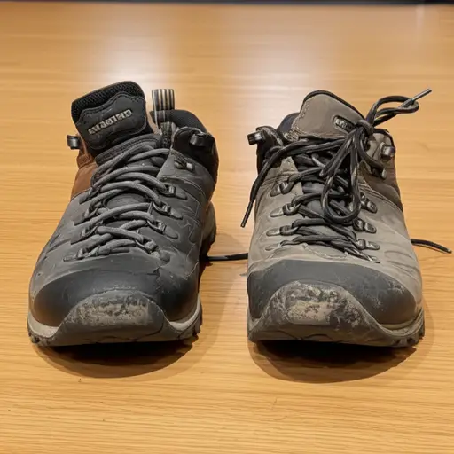新买的登山鞋比旧的那双更结实耐穿。