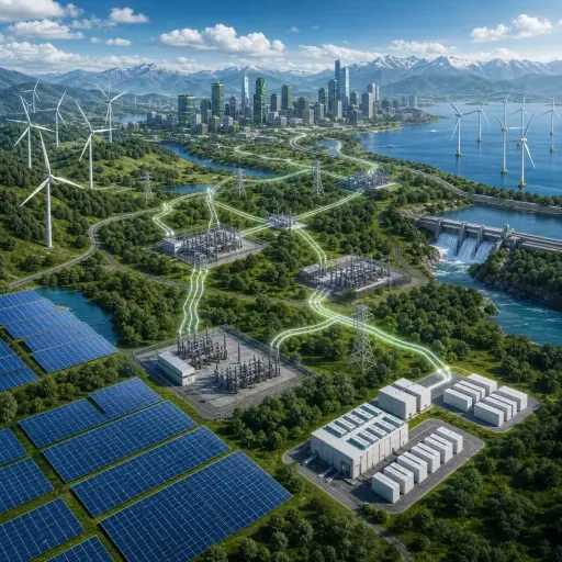 可再生能源正在将全球电网转变为可持续系统。