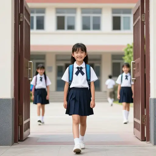 他们的小女儿今年开始上学了。