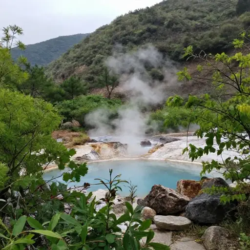 这个地区以其天然温泉而闻名。