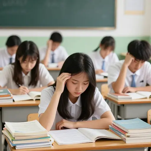 学生们面临众多的学业压力。