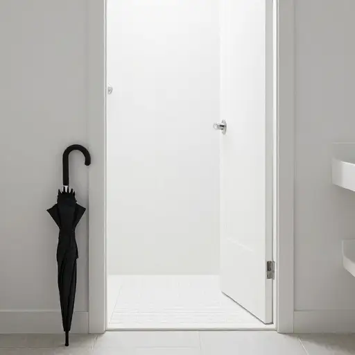 我想我把伞忘在浴室了。