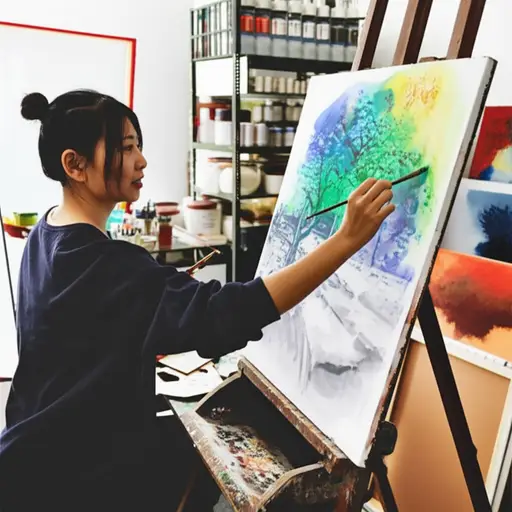 这位艺术家是一位多才多艺的创作者，擅长油画和水彩画。