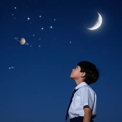 我的朋友非常热爱太空。