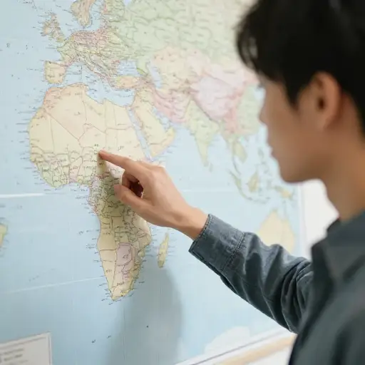 请用手指向你想去的地方。