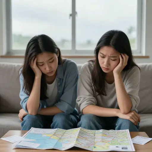 令我们沮丧的是，我们的旅行计划不得不取消。
