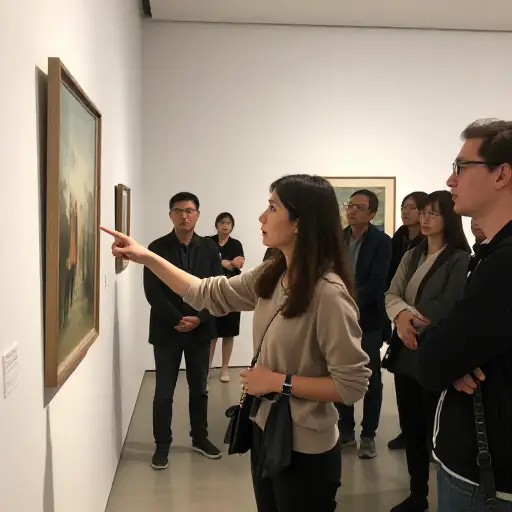 她对这幅当代画作的独特诠释引发了一场热烈的讨论。