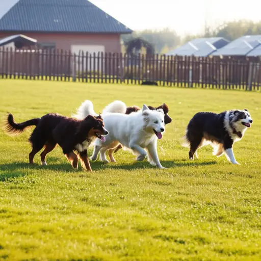 这个农场专门培育纯种牧羊犬。