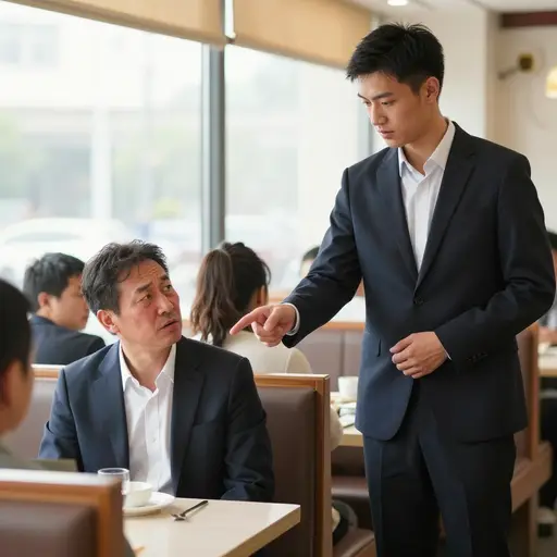 这位愤怒的顾客因为点餐中的一个小错而对服务员破口大骂。