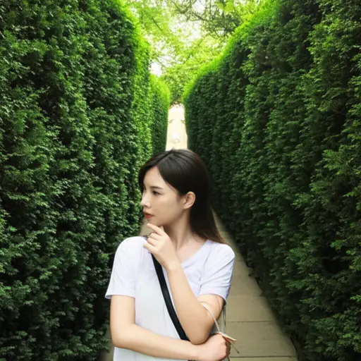 在被困在迷宫中时，她靠机智找到了出口。