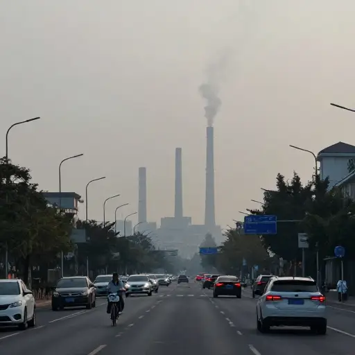 从黎明时分到睡觉时间，市民们不得不呼吸从汽车、自行车或工厂排放出的各种气体。