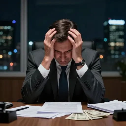 这位政治家在收受贿赂后，一直被内疚的良心所折磨。