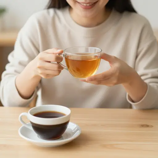 就我个人而言，我更喜欢茶而不是咖啡。