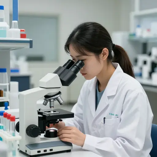 她在大学实验室担任研究员。