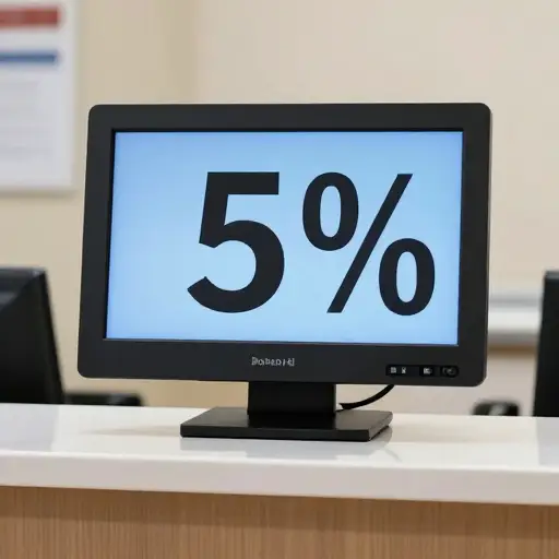 利率已被设定为5%。