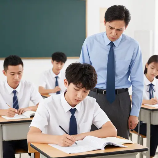 他被怀疑在考试中作弊。