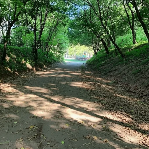 这是通往公园的近路。